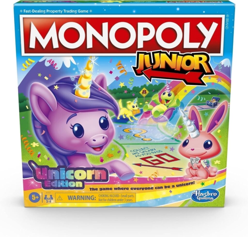3 Year Old Girl Gifts - Monopoly Junior Unicorn Edition