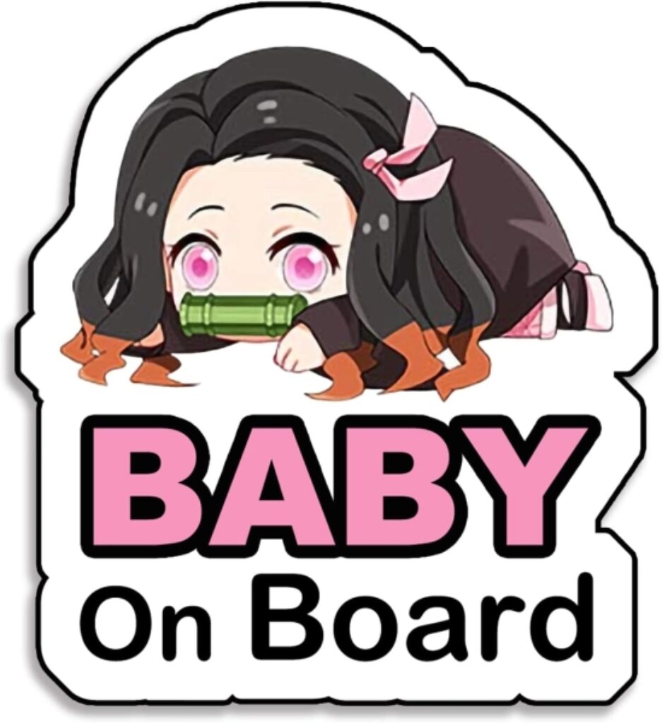 Demon Slayer Baby On Board Bumper Sticker