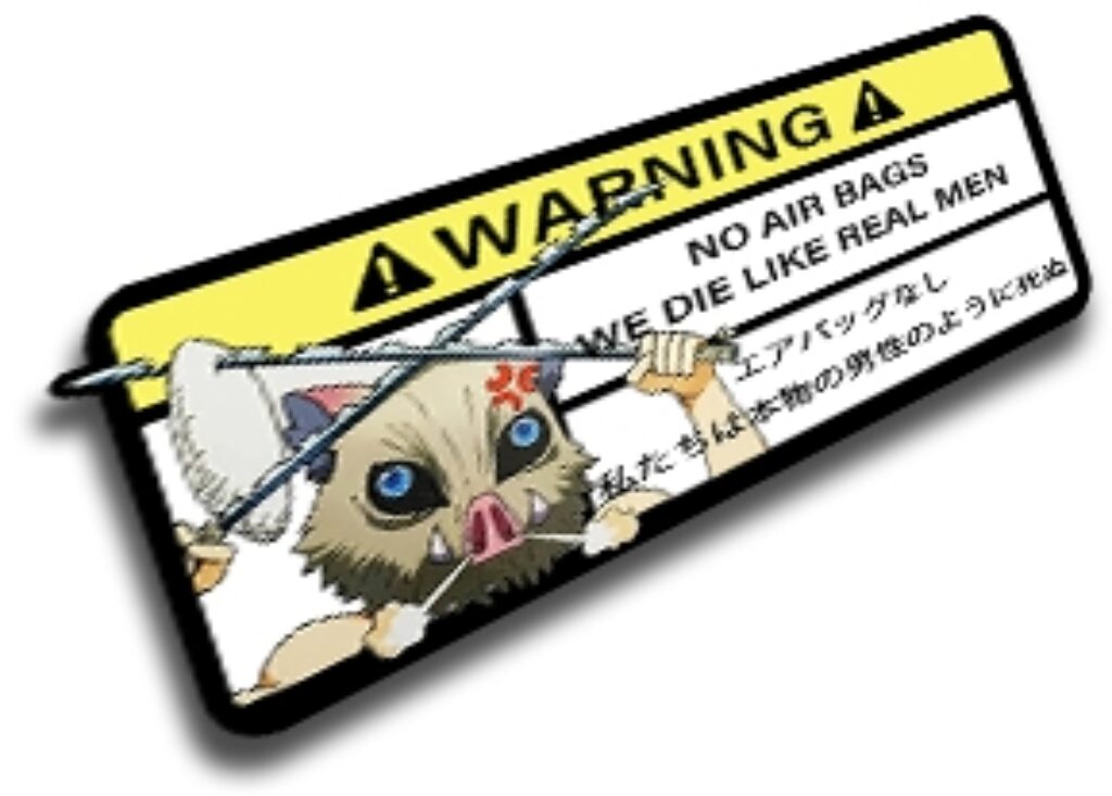 Demon Slayer Inosuke Warning Sticker